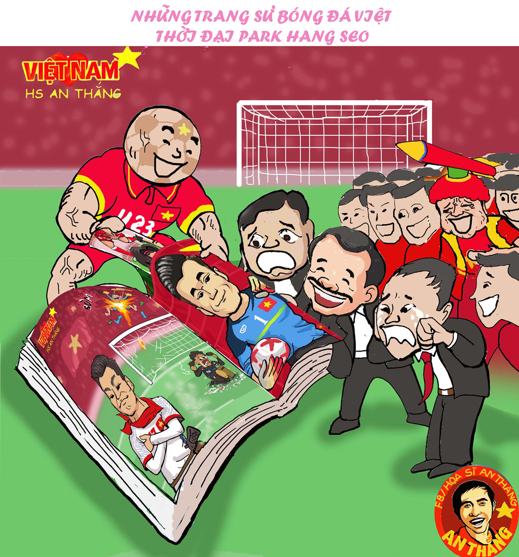 Hí họa: U23 Việt Nam tạo địa chấn Á châu